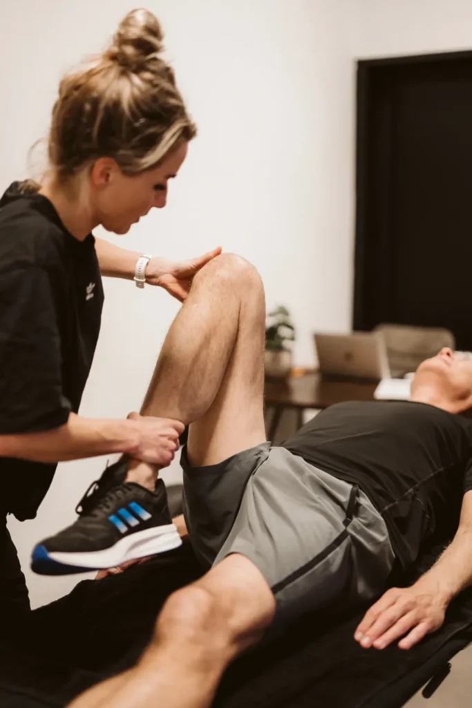 Onderzoek van de knie bij Fit-Boost